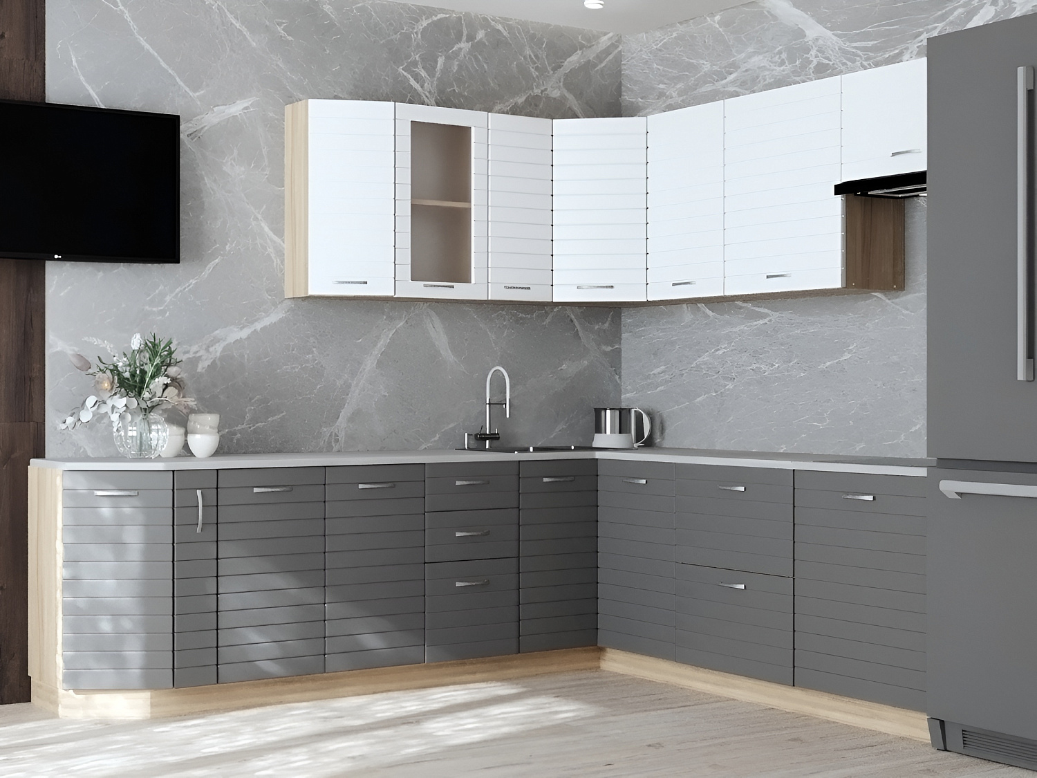 НОВА Корпус шкафа настенного торцевого / Дуб сонома